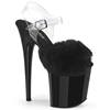 Pleaser - FLAMINGO808FUR Sandale à bride à la cheville, Pole dance chaussures - Noir Product image